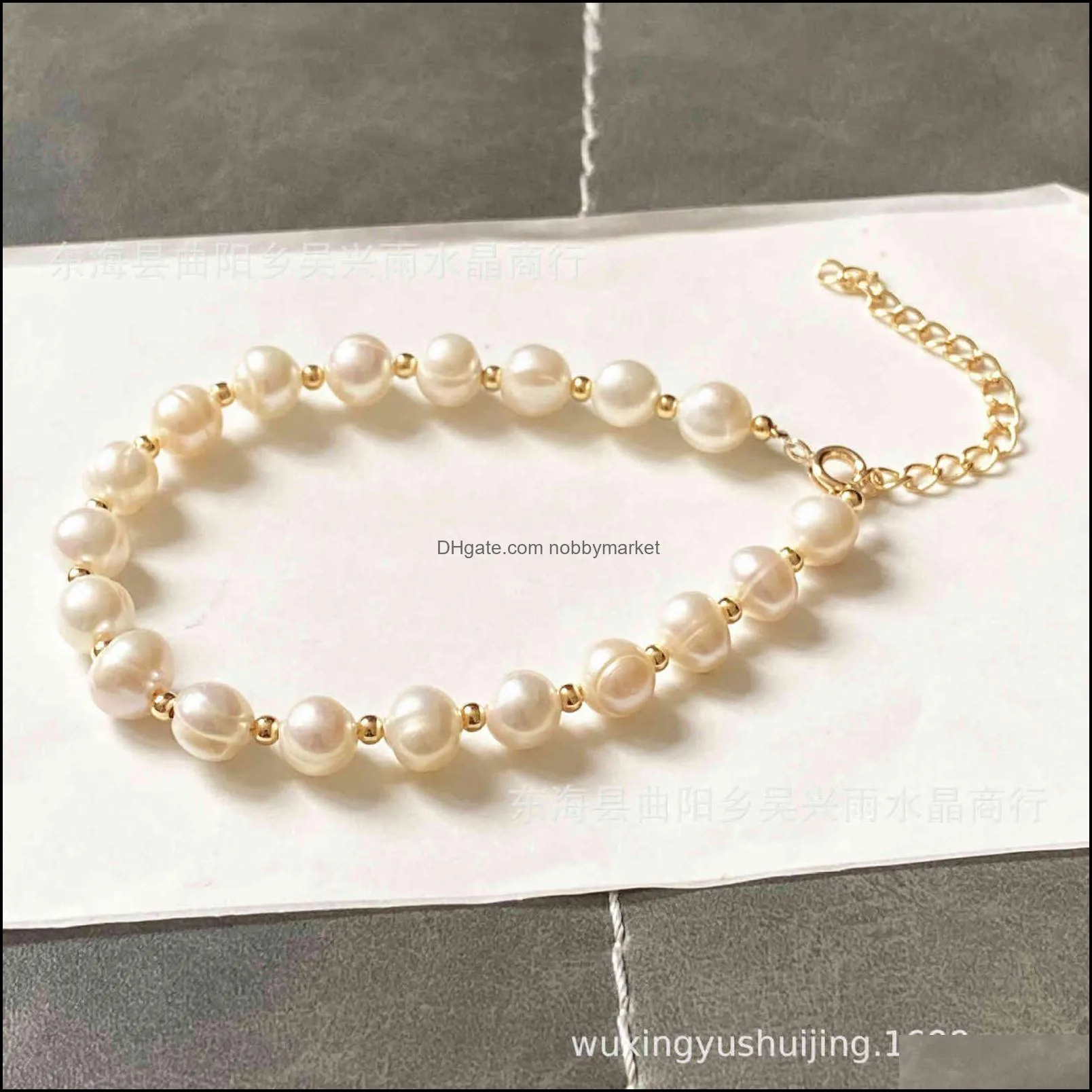 Natural Bracelet Freshwater Pearl White women`s bracelet Jewelry