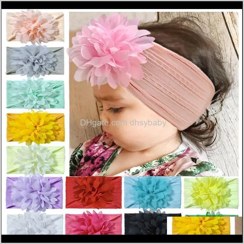 Jewelry Drop Delivery 2021 Ins Flower Baby Headband Soft Nylon Born Designer Headbands Accessories Kids Head Bands Girls Hair Band Sf4R5