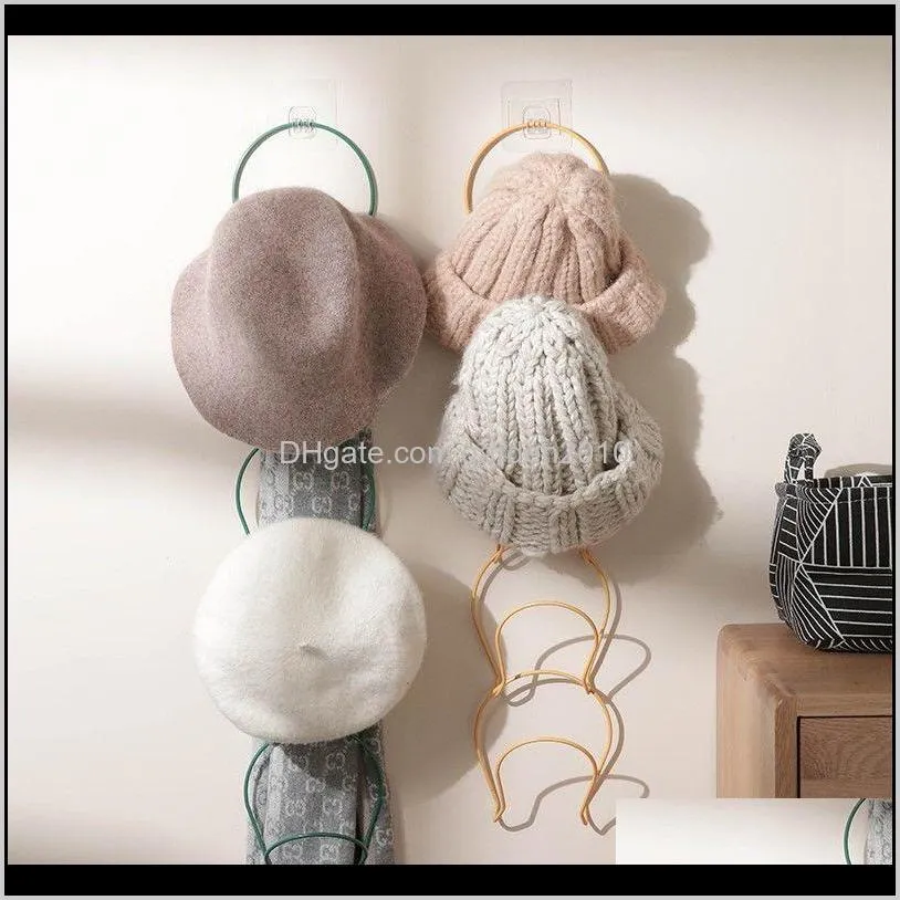 5pcs cap rack hat holder home organizer storage door closet hanger robe hooks & rails