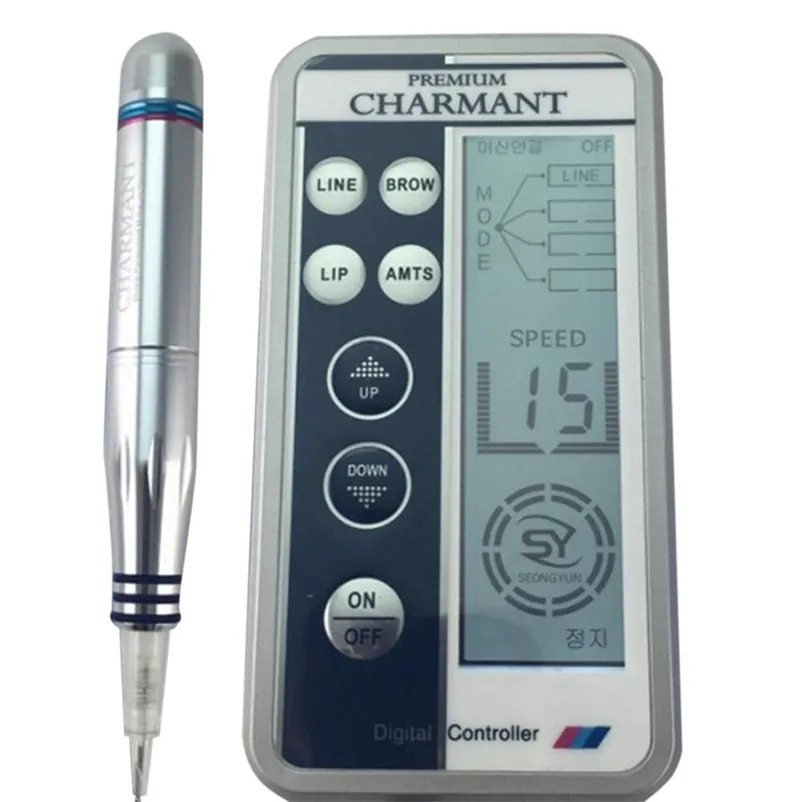 Koreański profesjonalny haft brew Charmant Tattoo Machine Pen dla MTS Semi-Permanent Makeup Microblading Liner Shader 220125