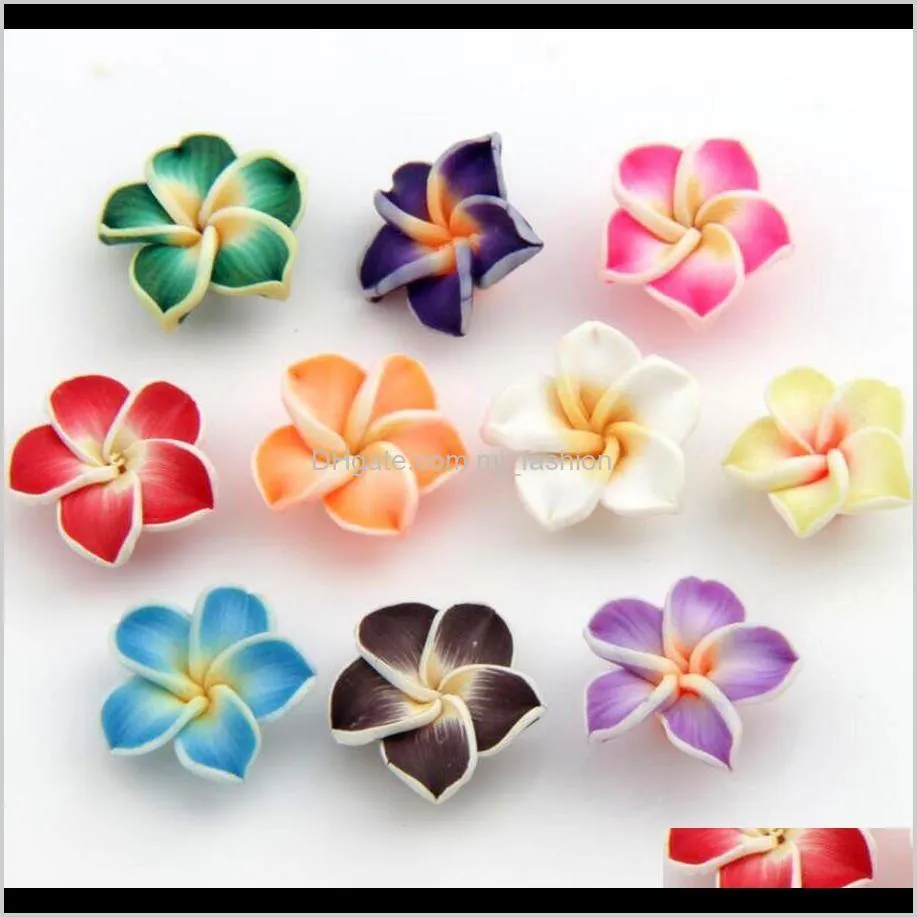 Ceramic Clay Porcelain Jewelrycolorful Polymer Clay Plumeria Flower 15Mm 150Pcs/Lot Loose Beads Sell Jewelry Diy L3000 Drop Delivery 2021 A