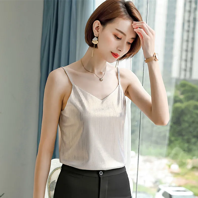 korean sleeveless blouse
