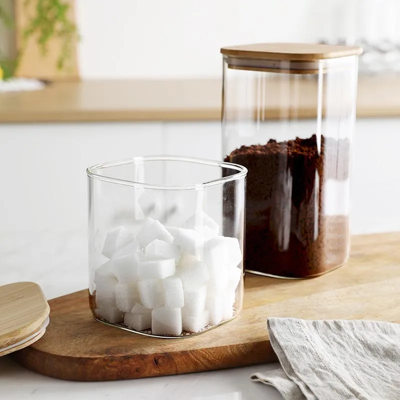 格安中古 収納ボトル瓶透明な密封ガラスタンク800ml大容量キッチン用品ファミリージャー 人気アイテムも大幅プライスダウン Jmaynardgroup Com