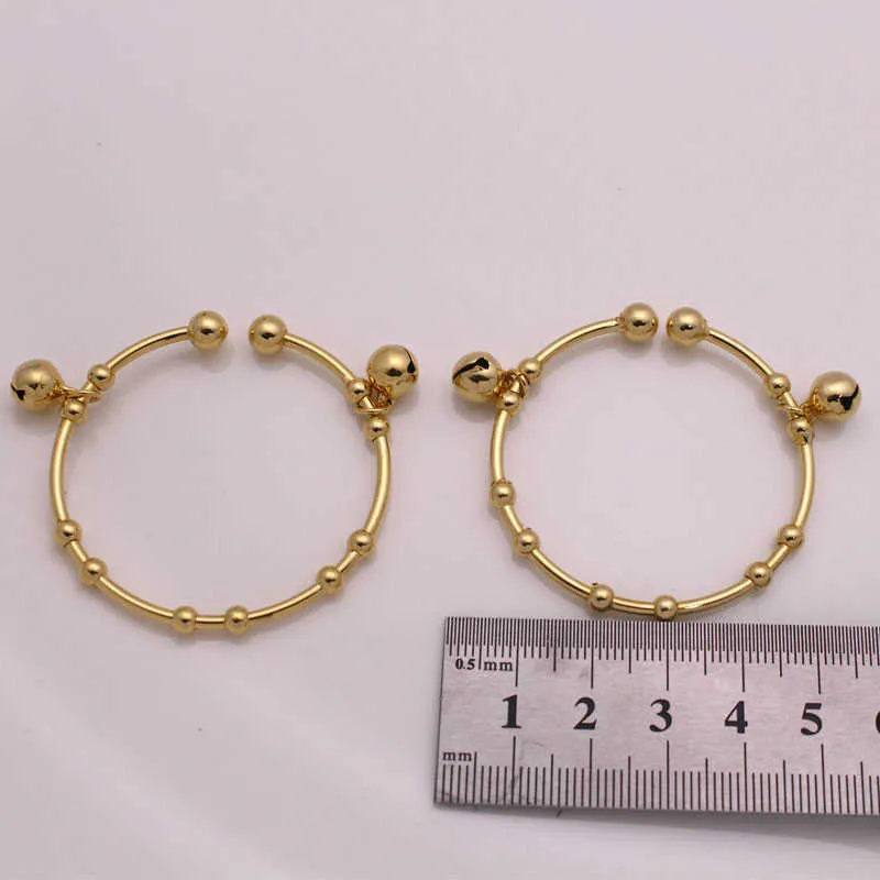 Islam Copper Baby Child Bangles 2pcs/lot Q0717