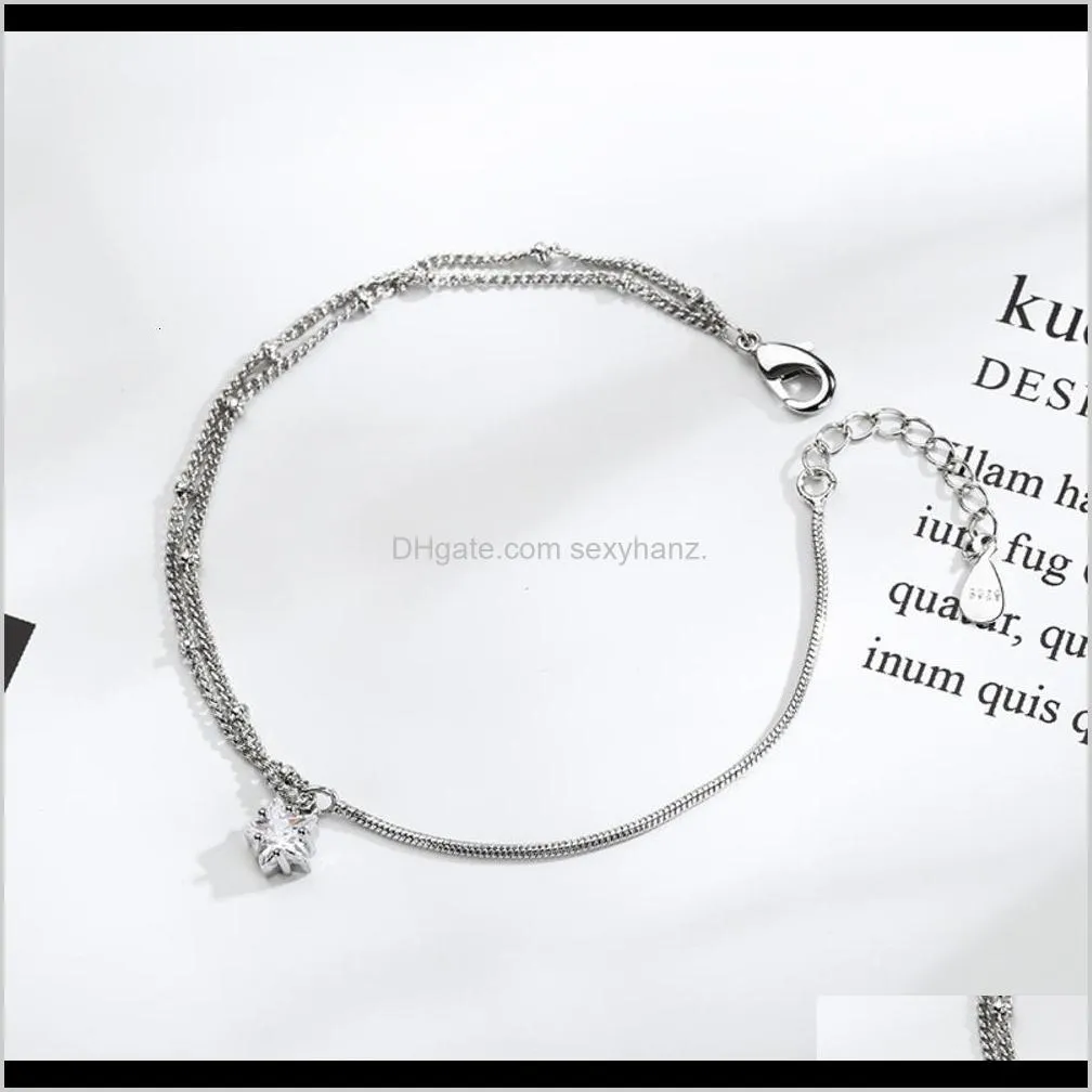 diamond studded star double-layer cool wind best friend hand ornament gift mori creative line bracelet women`s style