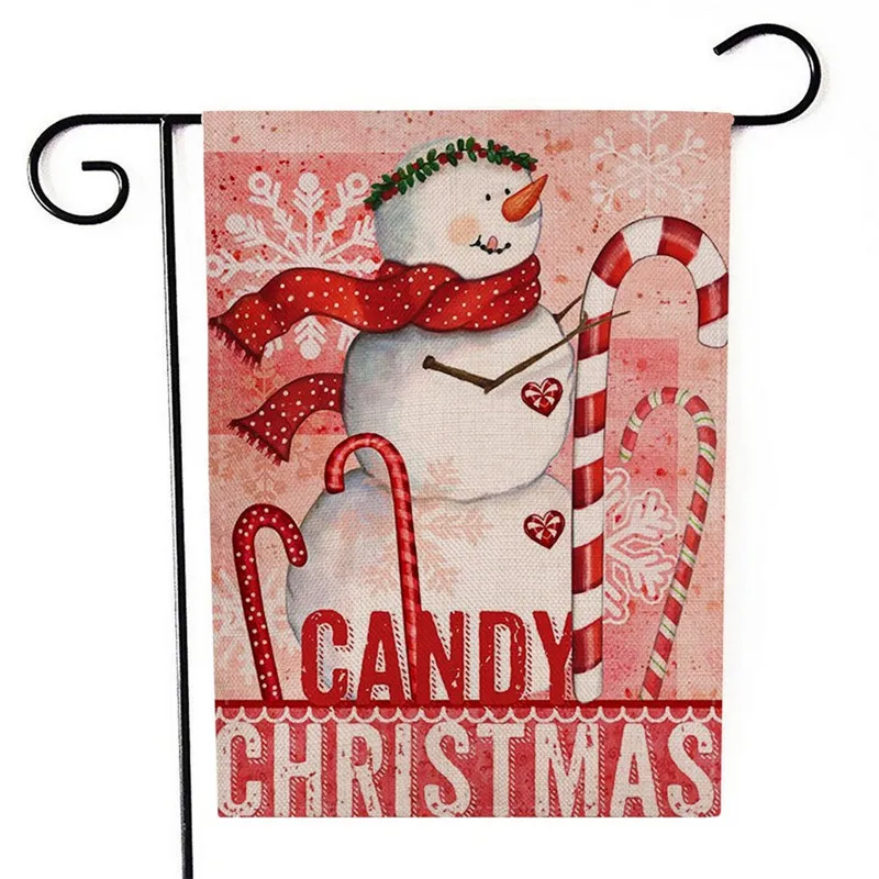 Christmas Hanging Flag Flax Santa Door Banner Merry Christmas Outdoor Ornament Christmas Decorations for Home Xmas Gift New Year