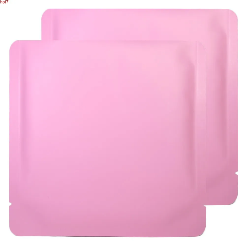 Baby Pink Ogmowanie Uszczepu aluminium Folia Płaska woreczka Otwórz Top Opaking Bag Pakiet próżniowy do pakietu proszkowego Wakuta