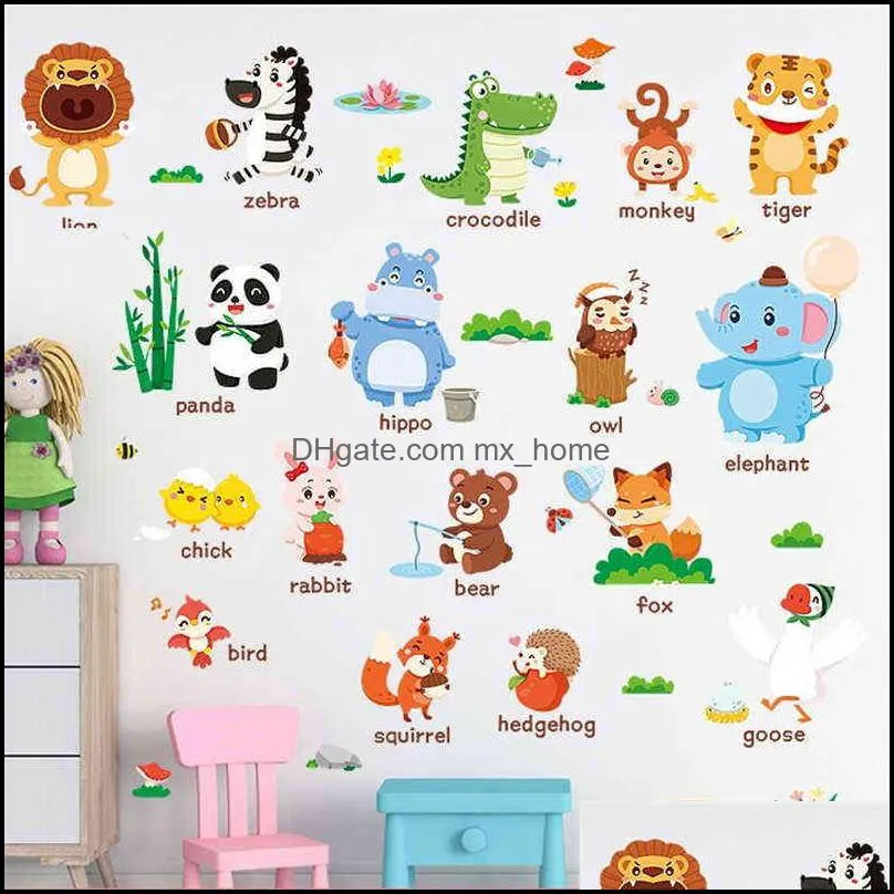 Decorative Stickers Vinyl Wall Sticker Children`s Room Kawaii Decor Bedroom Baby Nursery for Kids Rooms Boys Decoration 1112