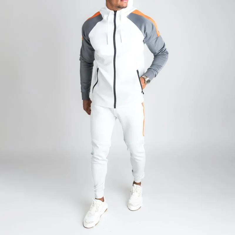 Trainingsanzug 2 Stück Set Jogging Anzug Männer Sport Kleidung Lauf Sweatsuit Langarm Herbst Workout 2021