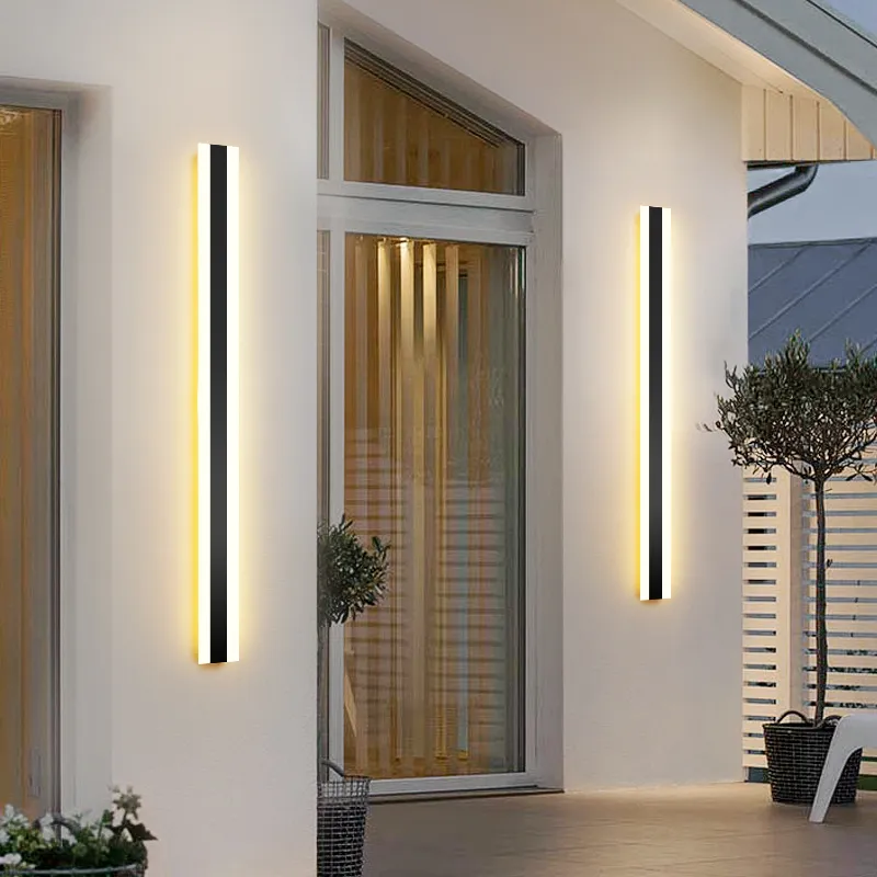 Minimaliste LED Longue Applique Moderne Personnalité Jardin Villa Porche  Étanche Appliques Extérieures Lumières 110V 220V Applique Luminaire185q Du  78,71 €