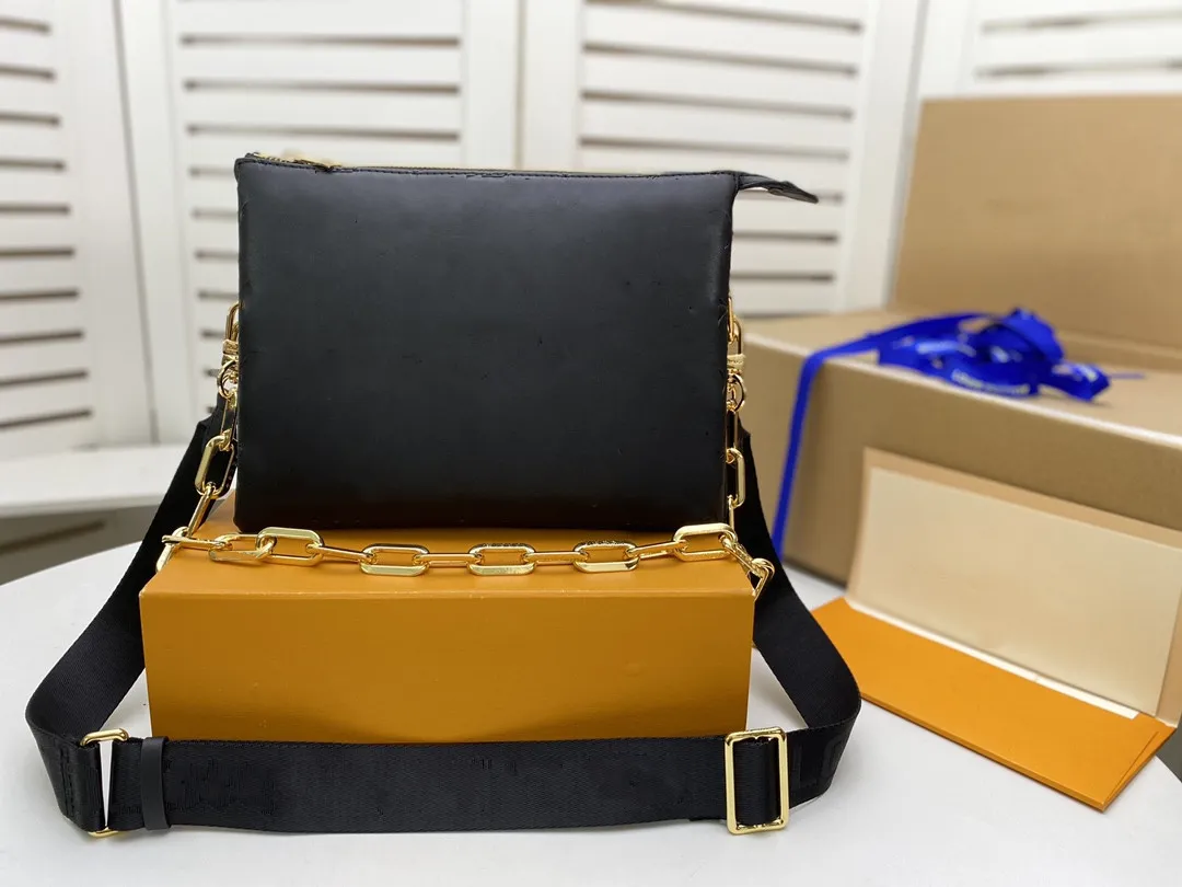 Couro genuíno de alta qualidade COUSSIN bolsa feminina masculina crossbody bolsas designer de luxo mylon moda carteira de compras estojos para câmeras bolsos para cartões bolsa bolsa de ombro