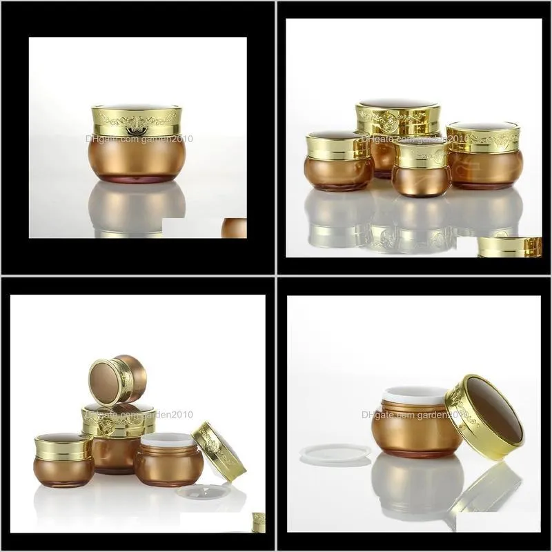 10g/15g/30g/50g cosmetic empty jar pot eyeshadow makeup face cream container bottle fashion design golden capacity