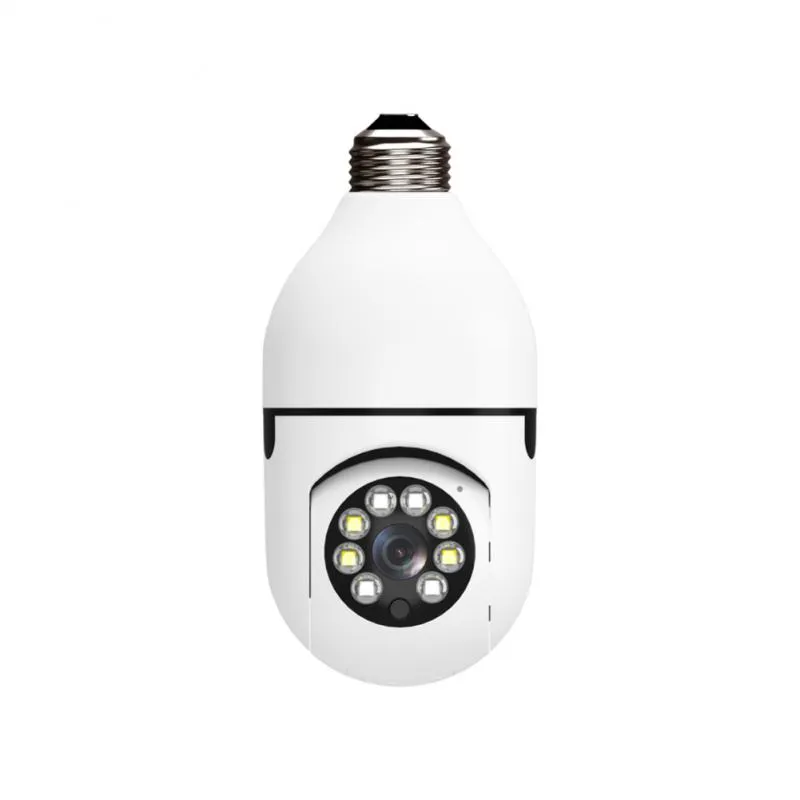 360 WIFI Panorama Camera Bulb Panoramic Night Vision ثنائية الصوتية أمن المنزل مراقبة الفيديو Fisheye مصباح WiFi