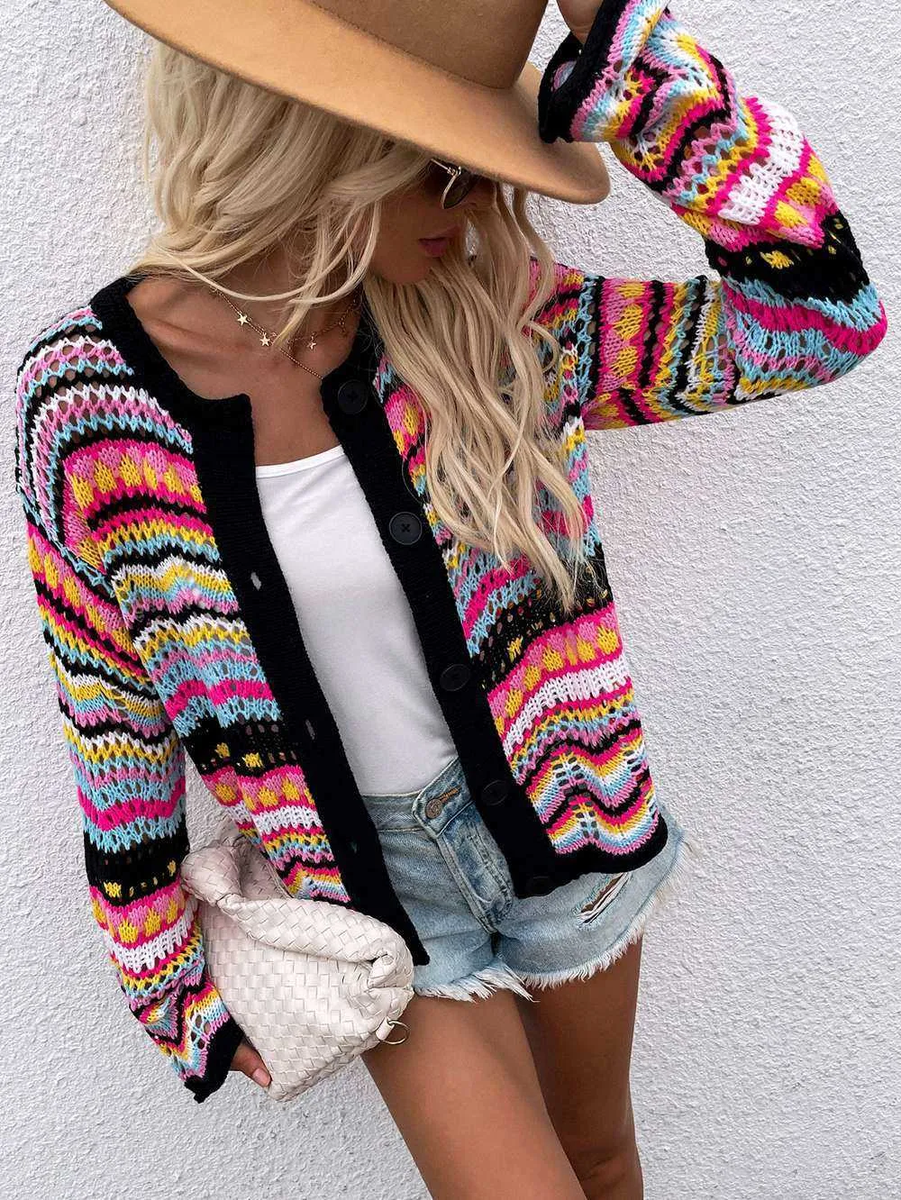 Oversized rainbow cardigan online