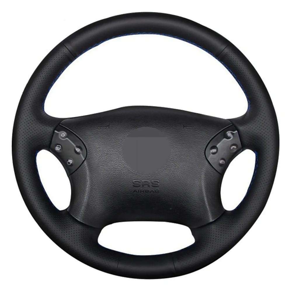 Coprivolante per auto Coprivolante per auto in pelle sintetica nera per Mercedes Benz W203 Classe C 2001-2007