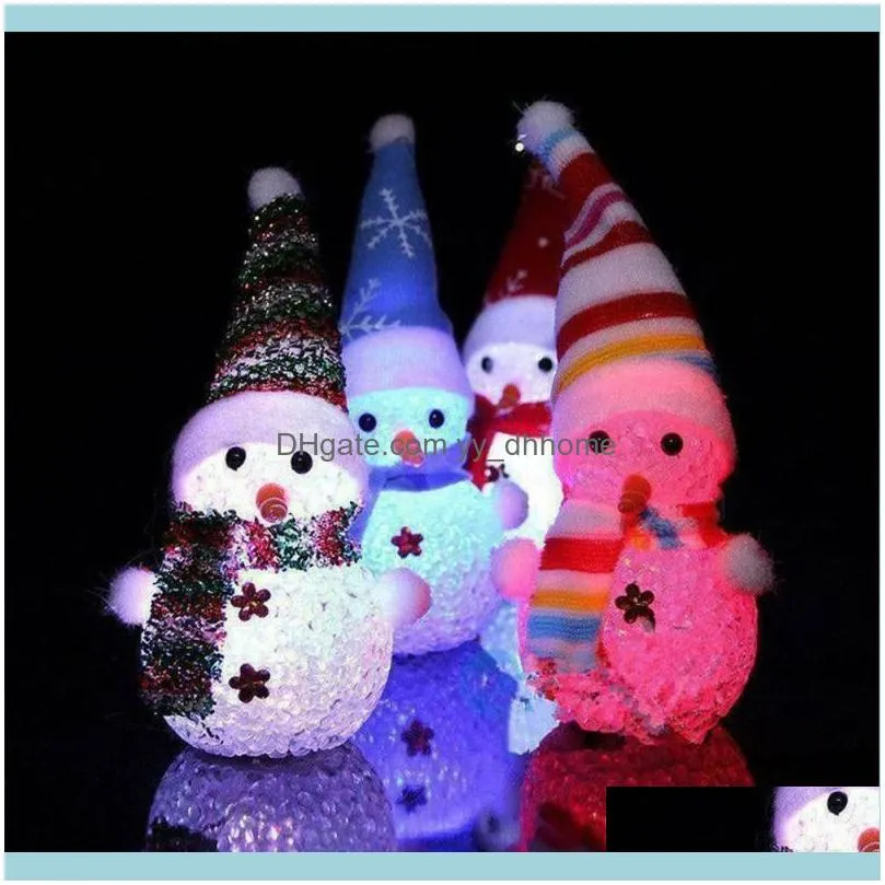 Christmas Snowman Decoration LED Santa Claus Snowman Ornament Christmas Tree Light Hanging Toy Decors Gift1