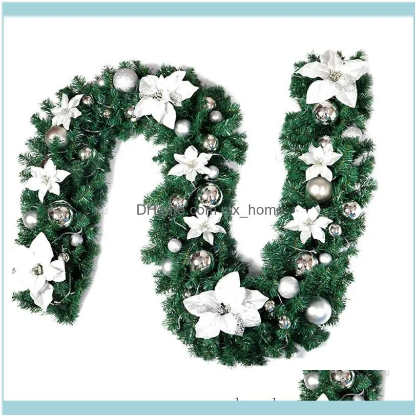 Decorative Flowers & Wreaths 2.7 M Christmas Rattan Garland School Evenings Kindergartens Offices Els Shopping Malls Families Bars Chain