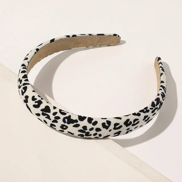 Accessori per capelli con fascia per capelli tinta unita leopardata