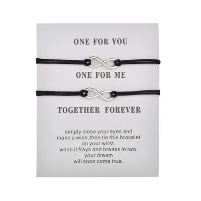 Adjustable Braided Friendship bracelets for a couple with Infinity Symbol Perfect Birthday Gift for Teen Girls and Sisters