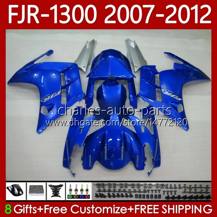 OEM Fairings For YAMAHA FJR-1300 FJR 1300 A CC FJR1300 07 08 09 10 11 12 Moto Body 108No.35 FJR-1300A 2007 2008 2009 2010 2011 2012 FJR1300A 01-12 Bodywork Kit Stock blue