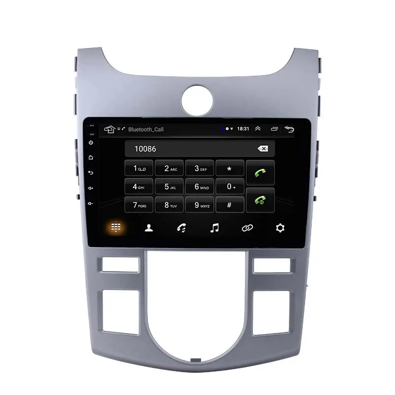 9 inç Android Dört Çekirdekli Araba DVD Radyo Stereo Çalar GPS Navi 2009 2009 2010-2012 Kia Forte (AT) HD 1024 * 600 ile