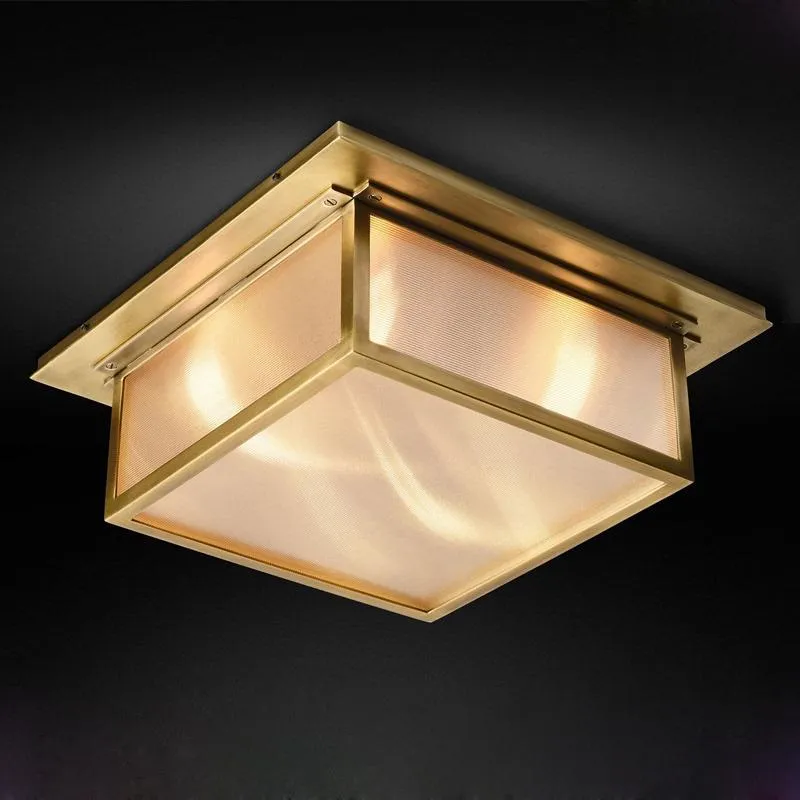 Post-modern Luxury Ceiling Lamp Atmosphere Design Bedroom Copper Light Creative Corridor Porch Lamps Lights