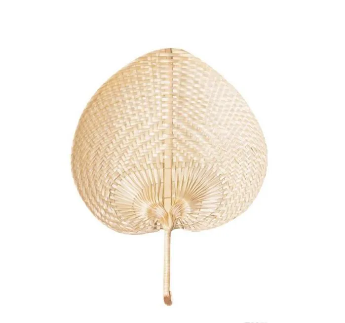 2021 Palm Leaves Fans Handmade Wicker Natural Color Palm Fan Traditional Chinese Craft Wedding Favor Gifts