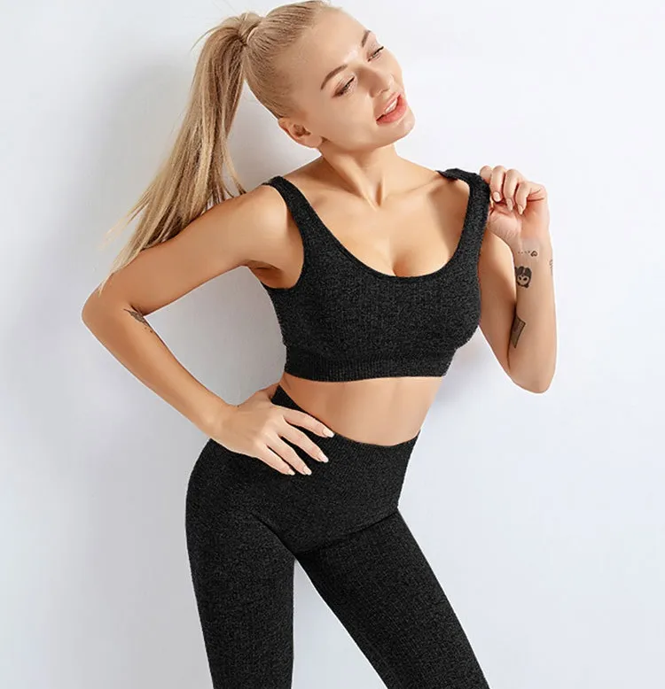 Designer Sportswear Tracksuits Ginásio Fitness Womens Sutiã Leggings Duas Peças Set Align Pant Roupas Esportes Roupas Atletismo Elastic Wear Yoga World Workout Sets