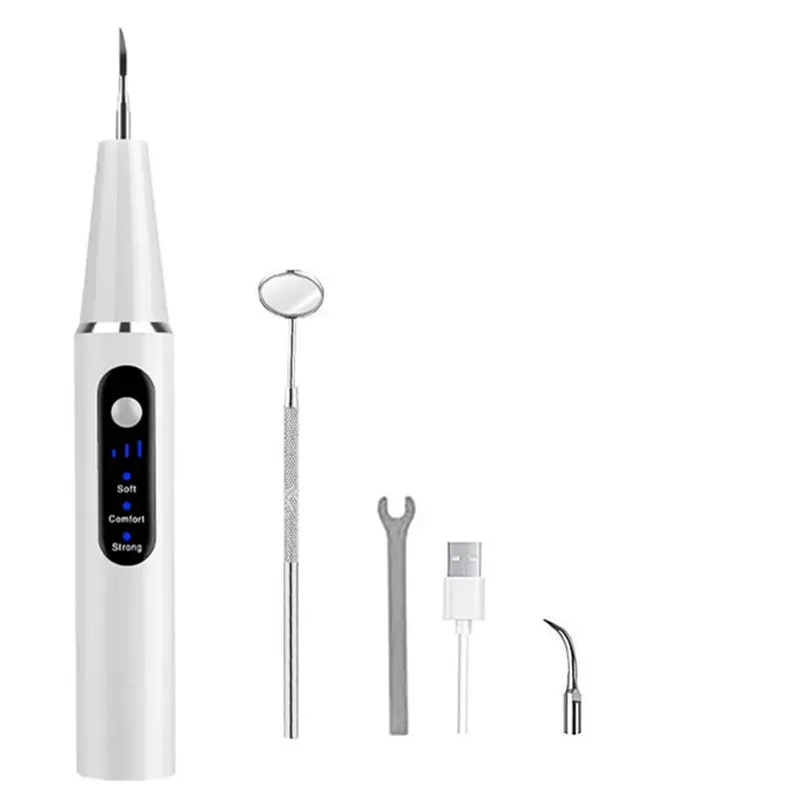 Vattenfria tänder Scaler Whitenings Calculus Remover Portable Tartar Stain Scraper USB Uppladdningsbara högfrekventa rengöringsverktyg för oral hygien