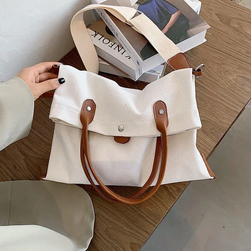 Evening Bags Simple Canvas Women Designer Crossbody Bag Pure Color Luxury Design Shoulder Handbag Casual Ladies Tote Handbags High Quality