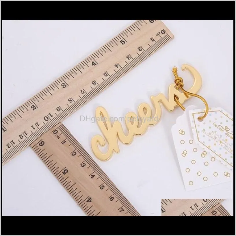 cheers shaped pure color openers kirsite plated gold beer bottle opener kitchen necessary high quality 1 8tb j2