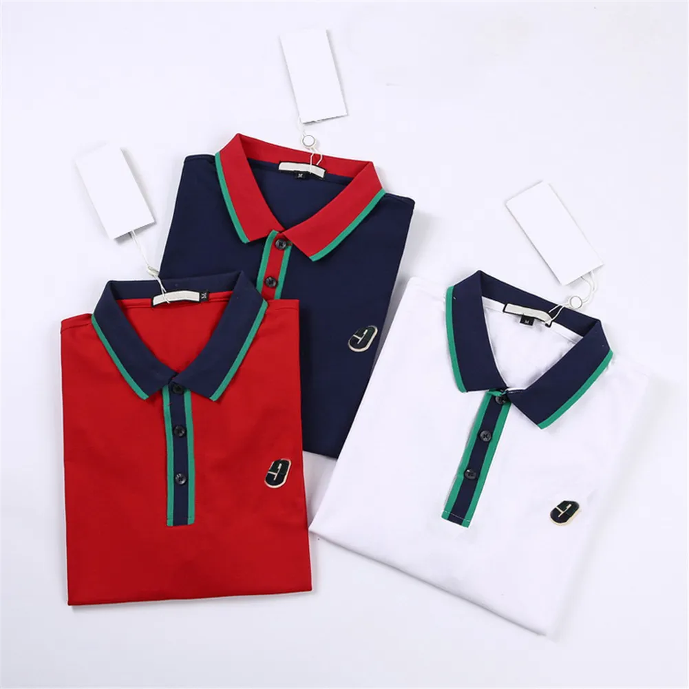 21ss Polo Gömlek Erkek T-Shirt Moda Giyim Nakış Baskı Harfleri Iş Kısa Kollu Tee Kaykay Rahat Giydir Boyutu: M-3XL