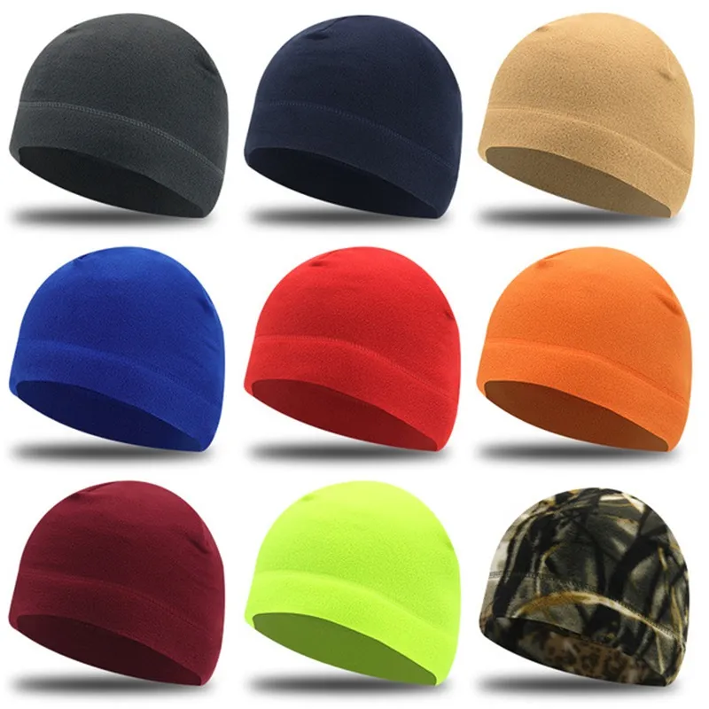 1Pc Unisex Winter Warm Fleece Hats Cycling Fishing Outdoor Camping Hiking Hat Windproof Ski Bonnet Military Tactical Cap 601 X2