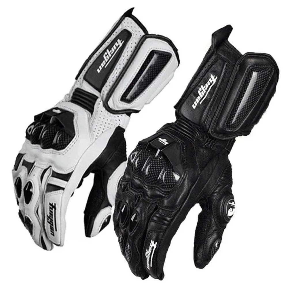 Motorfiets Lederen Koolstofvezel Handschoenen Cross-Country Mountain Bike Moto Glove Riding Motor Rider H1022