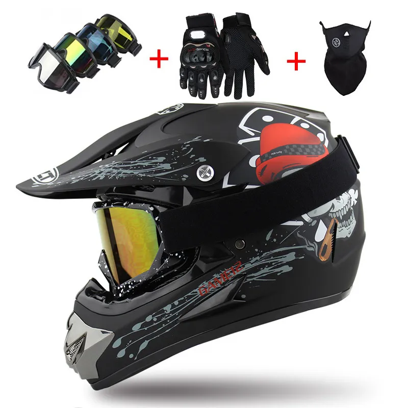 Profesjonalne wyścigi Motocross Route Hors Casque Moto Capacete Casco Off-Road Cartoon Dzieci Motocykl Kask Dot