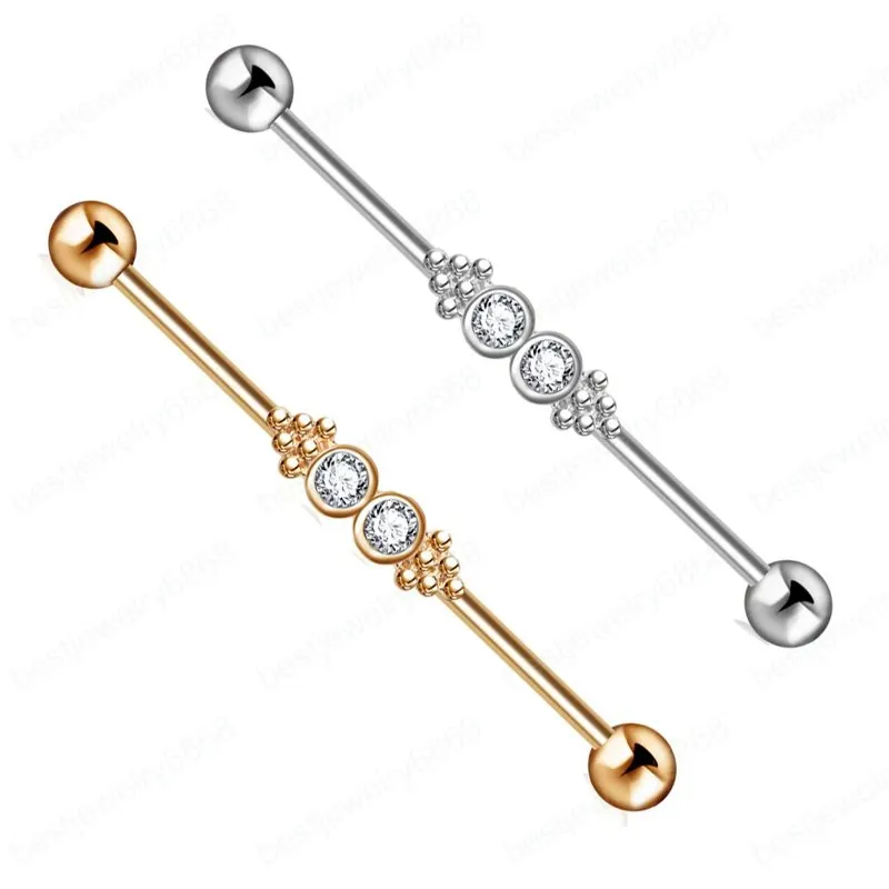 خارقة الصناعية مجوهرات الجراحية الفولاذ المقاوم للصدأ الأذن الحانات اللولبات الحديد القرط التراجوس للنساء الرجال