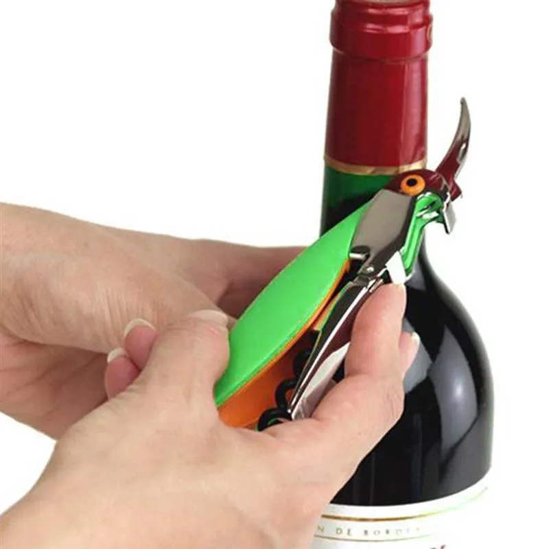 3pic/set Red Wine Opener Portable Parrot Beer Wine Bottle Opener Customize Cutting Knife Stainless Steel Mini Corkscrew Bottle Openers