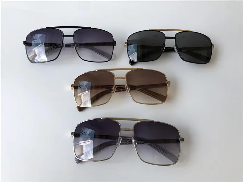0259 Classic Sunglasses Attitude Sunglasses Gold Frame Square Metal Frame Vintage Style Outdoor Classical Model