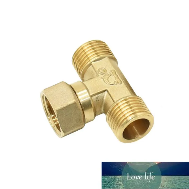 Brass 1/2 Inch Male Female Tee Connector Plumbing Hose Splitter Copper T-Shape Fitting 3 Way Hose Tube Adapter 1pcs Factory price expert design Quality Latest Style