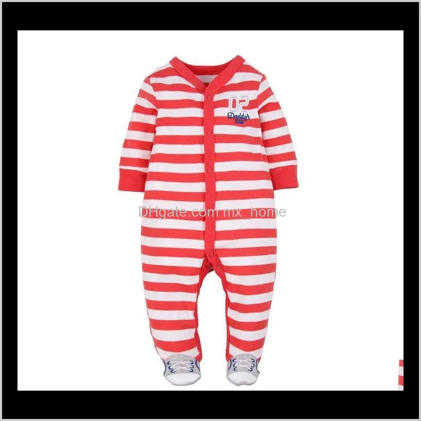 baby boys jumpsuit footies rompers onesies long sleeve newborn 0-1 y infant spring autumn striped little all star koala