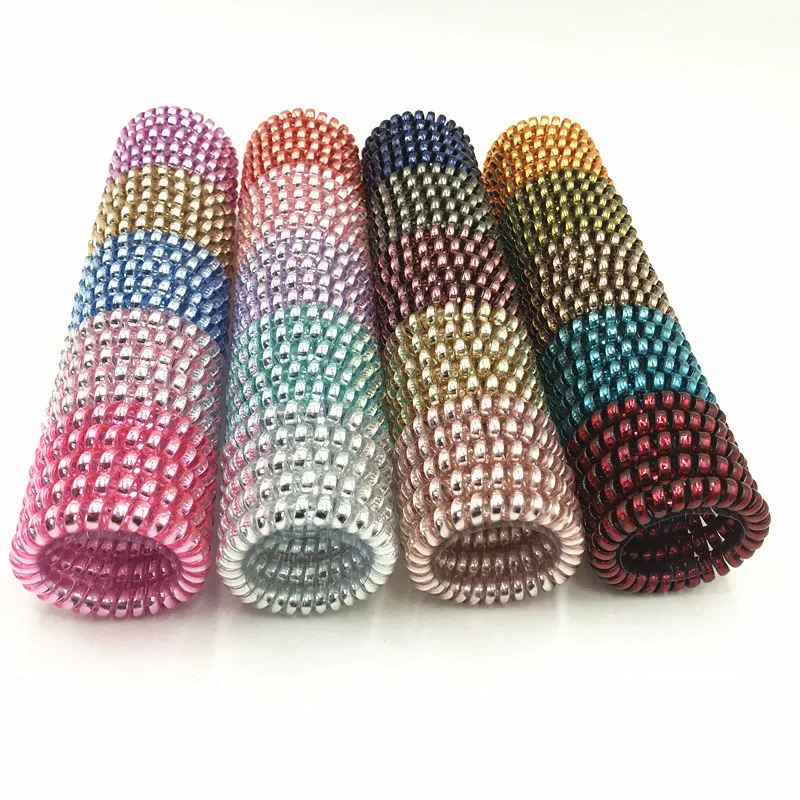 20 sztuk / opakowania drutu linia drutu elastyczne zespoły krawaty Scrunchy Spring Band Gum do akcesoriów Gumowa linowa