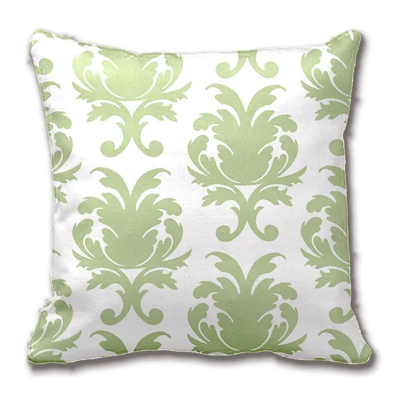 Vert gras grand motif damassé oreiller décoratif housse de coussin personnaliser cadeau par Lvsure pour canapé taie d'oreiller coussin/décoratif