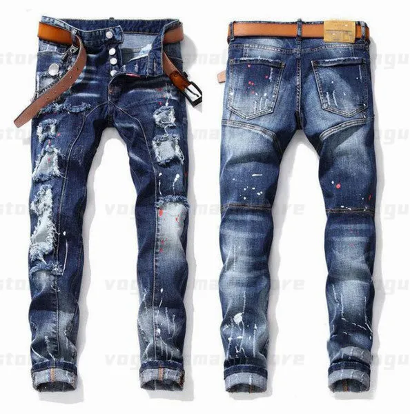 RIPS COOLTOS Jeans esticados jeans Mens angustiados Ripped Biker Slim Fit Motorcycle Denim Men S Hip Hop Fashion Man Calça 2021 PMS4