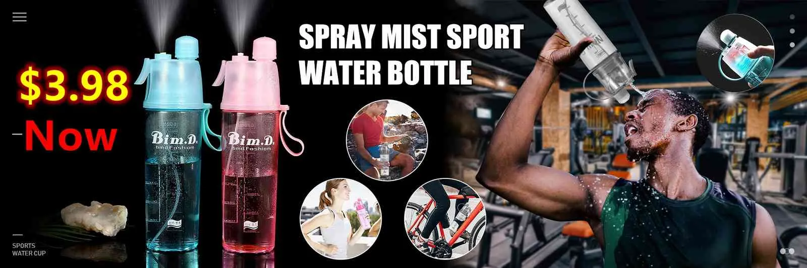 Botella Agua Deporte, Botellas Agua Niños sin BPA, 1000ml Botella