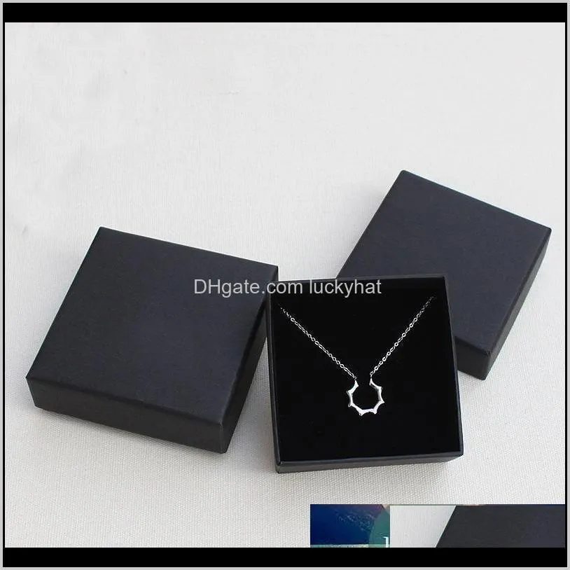 jewelry gift and retail boxes black kraft packing bracelet & necklace & ring & ear nail box christmas new year gift customize 10 size