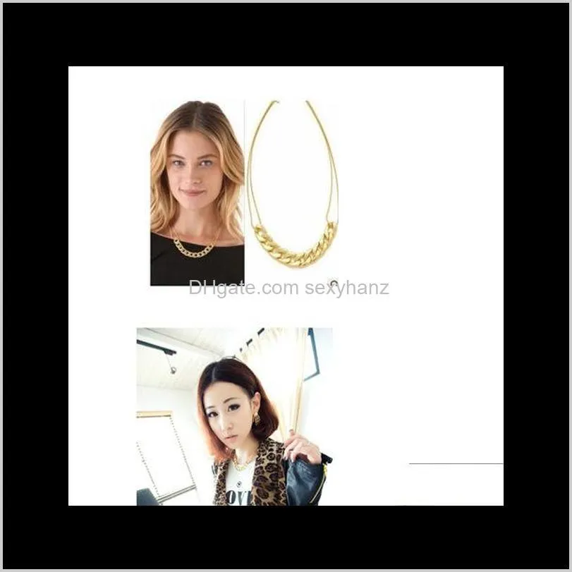 new 2014 vintage 18k gold plated cheap chunky choker chain neon bib statement necklaces & pendants fashion jewelry for women s6196