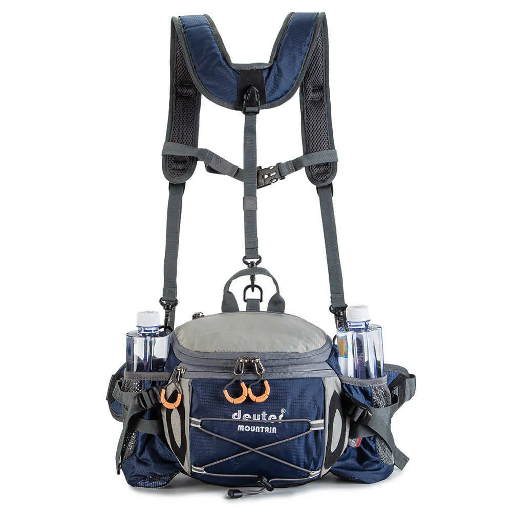 10L Shoulder Waist Bag Hiking Camping Climbing Cycling Backpack Fishing Running Bag Fitness Gym Sports Backpacking Bag Q0721