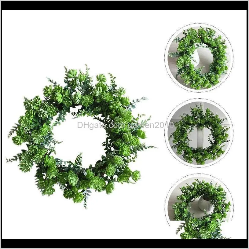 Ghirlande Di Fiori 1Pc Succulente Artificiale Festival Ghirlanda Decorativa Appesa Ghirlanda Decor Sdrls Ls4Yf