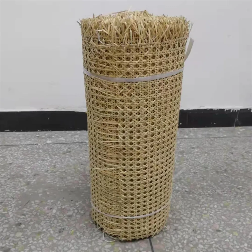 40-50CM Wide Natural Cane Webbing Real Indonesia Rattan Roll Wall Ceiling  Decor Table Chair Cabinet Furniture Repairing Material