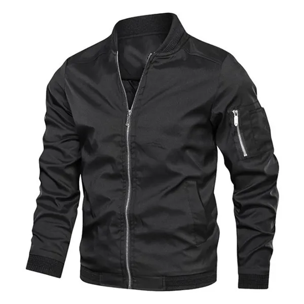 Vår Höstjacka Man Bomber Jacka Casual Streetwear Male Jackor och Coats Enkel Windbreaker British Style Coat X0710